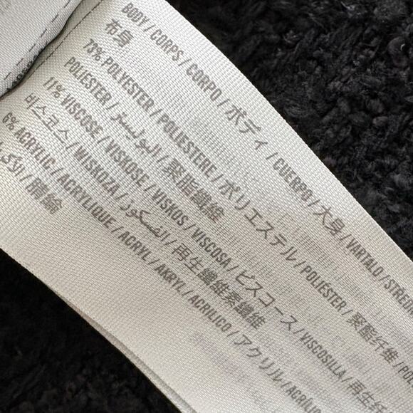 Abercrombie & Fitch Oversized Textured Button Up Shacket S Streetwear Grunge Blk - Picture 5 of 5